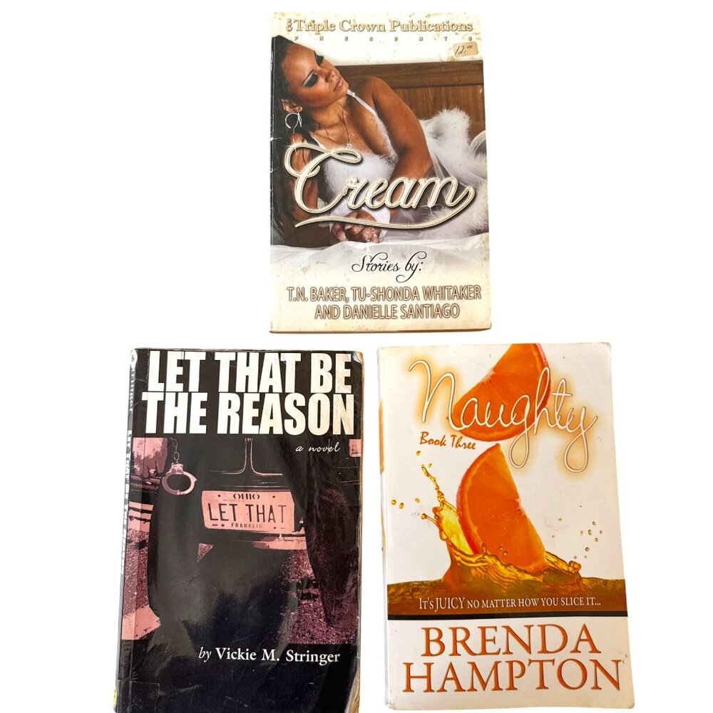 3 Novels Books combo paperback Cream, Let That Be the‎ Reason, Naughty OS